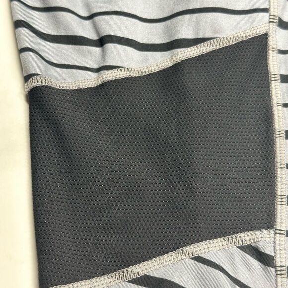 Athleta Relay Striped Leggings, Black & Gray, Size M, Running, Yoga, Athleisure - Picture 9 of 15